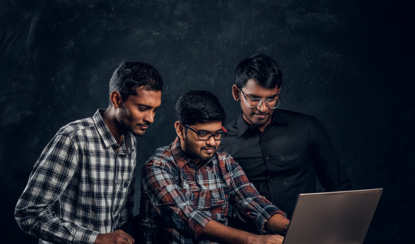 Students studying at Esh Academy